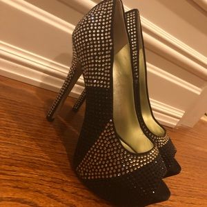 Enzo fully rhinestoned heels